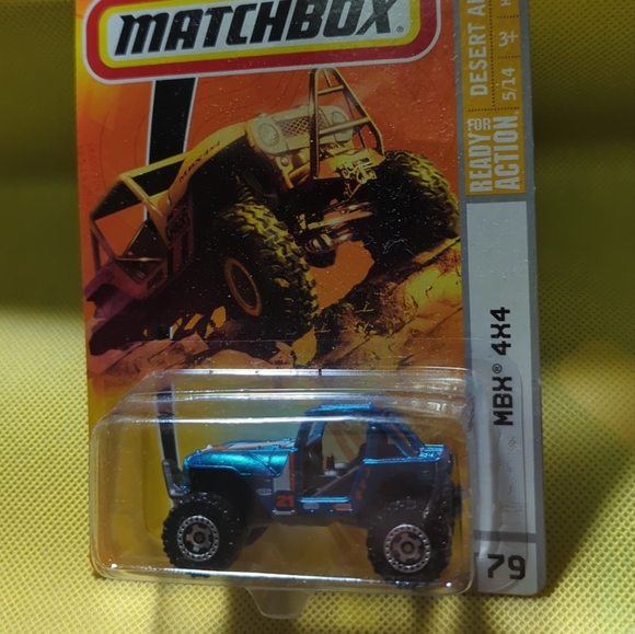 ➡Matchbox Desert Adventure Ready For Action MBX 4x4 Blue #79 Highly Detailed New - Picture 8 of 10